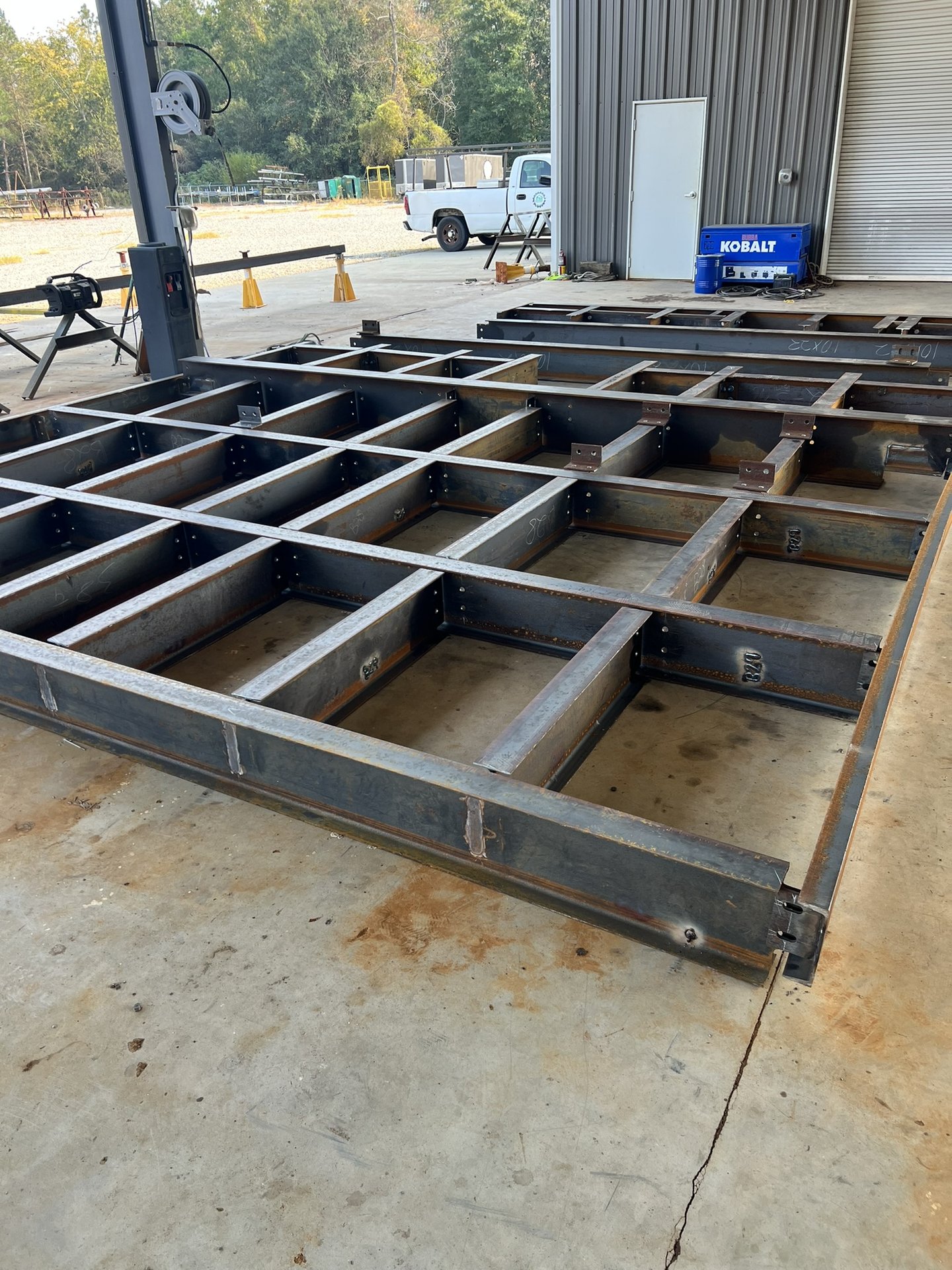 Custom steel fabrication grid